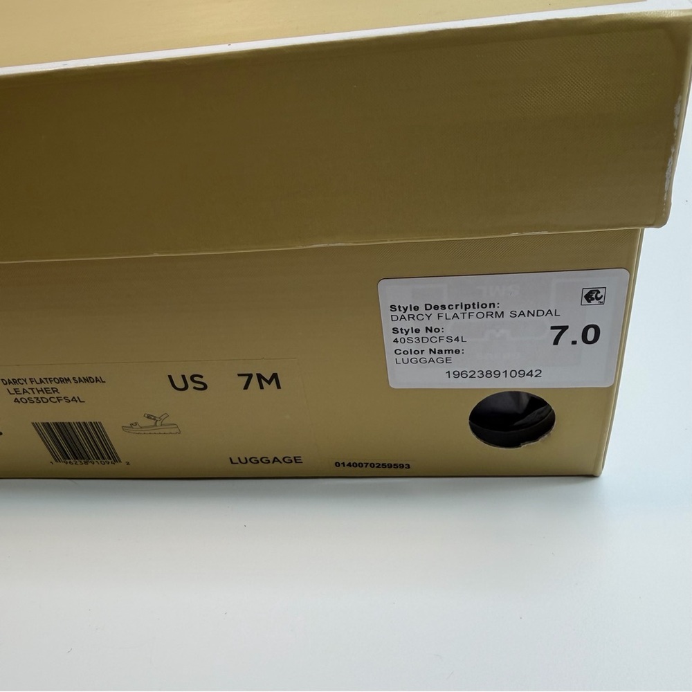 Michael Kors Darcy Flatform Sandal- luggage color- size 7- new in box - Picture 6 of 6